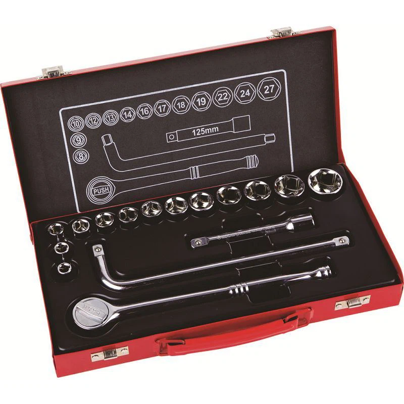 16pcs 1/2''Dr. Socket Wrench Set
