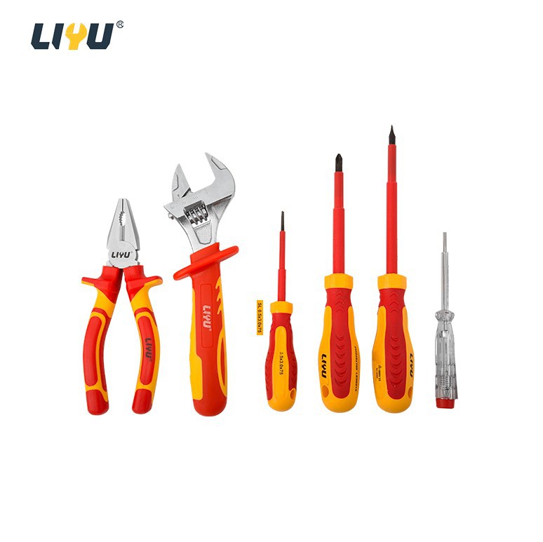 Insulating Tool Set 1000V High-voltage Wrench Open Set, Pliers Screwdriver 6-piece Set high quality