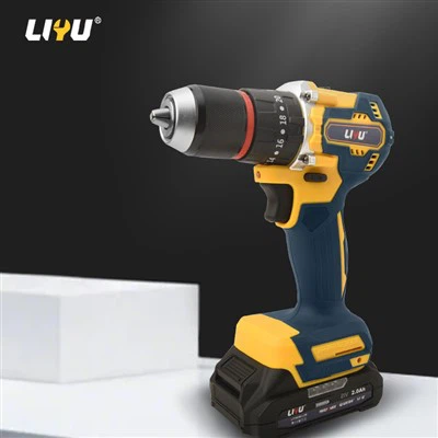 21V Lithium Electric Brushless Dual-speed Electric Drill Charging Drill Multifunctional Household Electric Drill 50N.m Two Electric Batteries And One Charging 2.0