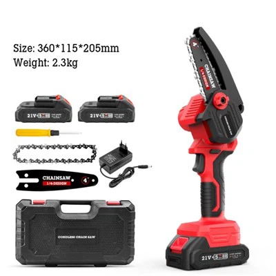 4-inch Cordless Mini Chain Saw, Garden Logging Saw, Lithium Electric Rechargeable Small Household