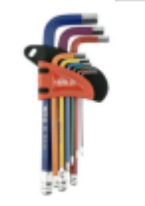 9PC LONG HEX KEY BALL SET 1.5-10MM