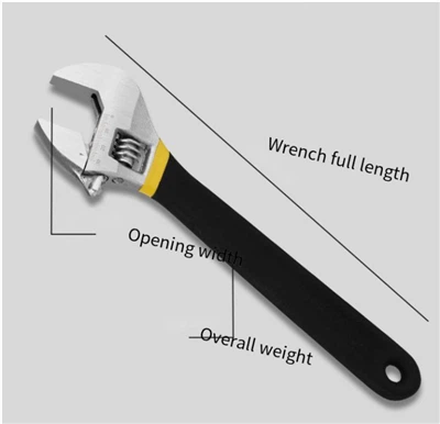 ADJUSTABLE Plastic Dipped WRENCH 250MM