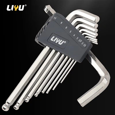 Hexagon Wrench Set Extended Ball Head Set Hexagon Screwdriver 9 Pieces Set 1.5-10mm