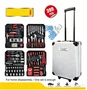 Home Use Multi-functional 399-Piece Socket Set in Aluminum Case — Ratchet Wrenches (Small, Medium, & Large Drives) — Hardware Tool Kit