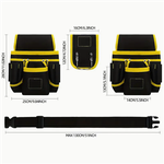 TOOL BELT WITH SLIDING BAGS AND HOLDER