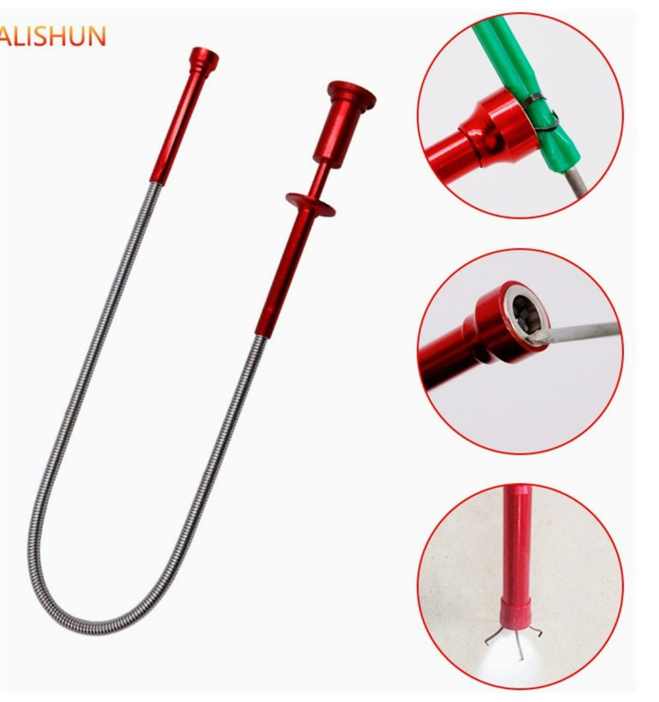 Strong Magnetic Pickup Tool With LED Light And Claw | Telescopic Magnetic Grabber | Metal Scrap Retriever | Powerful Extendable Magnet