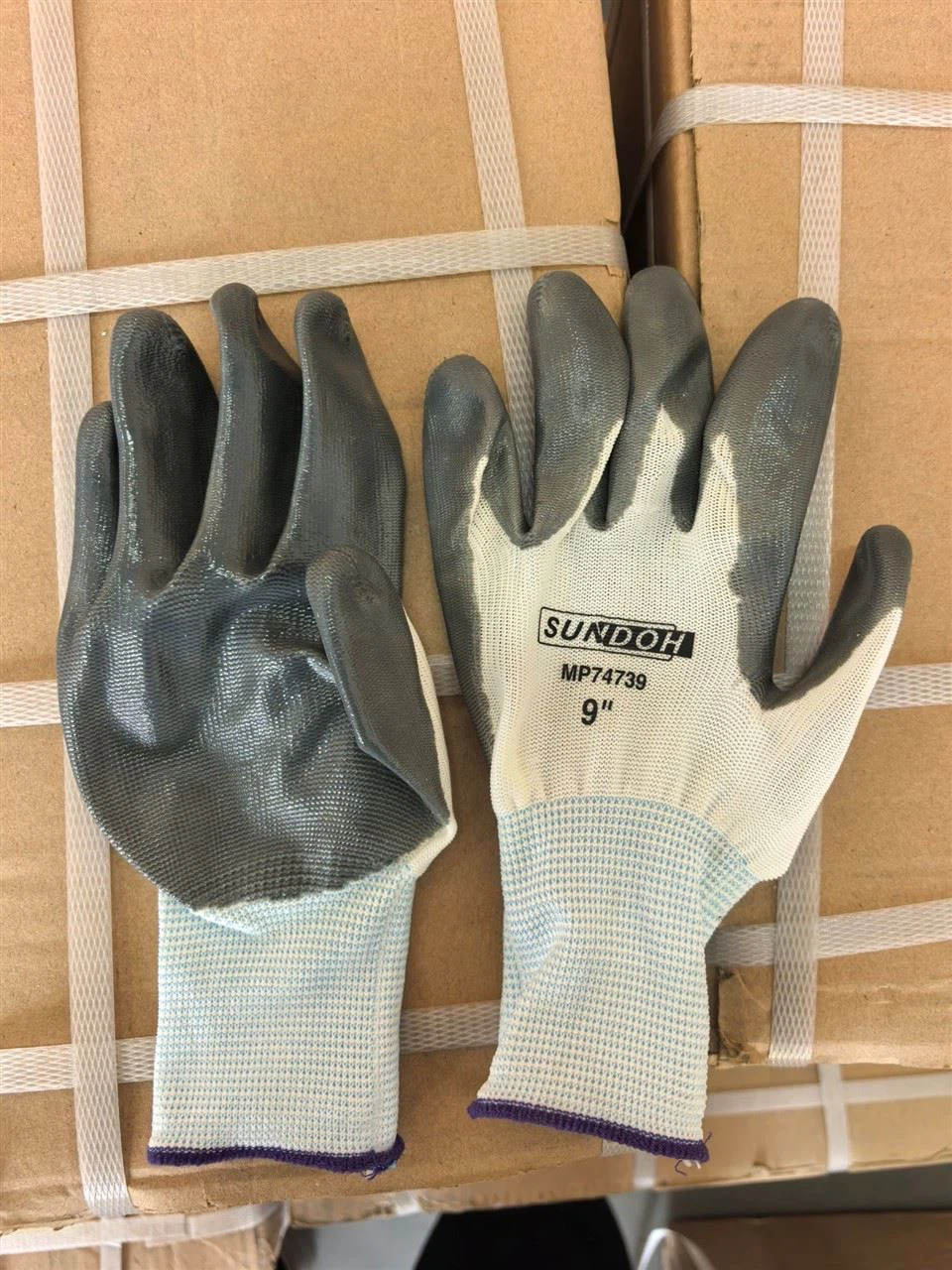 WORKING GLOVES NYLON/NITR. WHITE S. 9